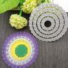 Dreamcat Craft 4pcs Circle Border Metal Stencil Mold Cutting Dies Decoration Scrapbook Die Cuts Album Paper Embossing DIY Card
