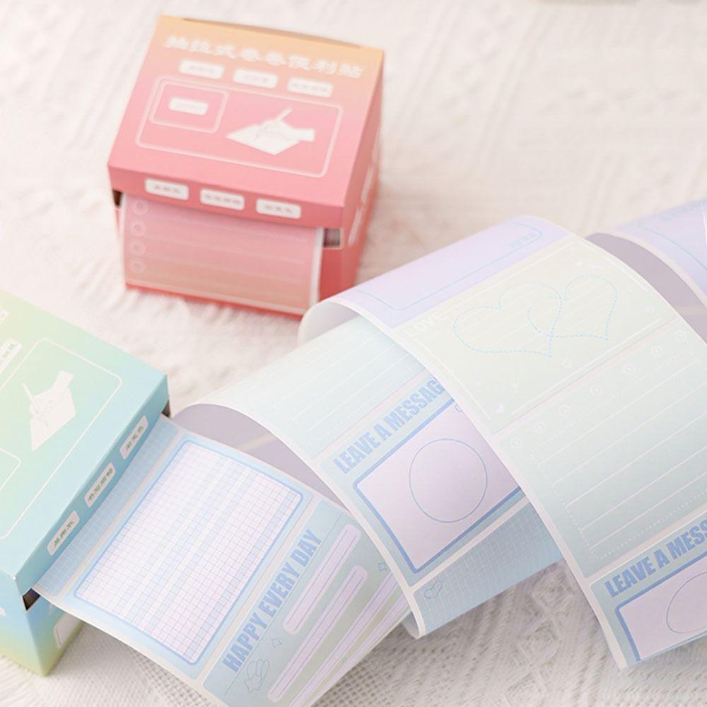 256Pcs/Set Full Adhesive Sticky Note Stationery Tearable Notepad Labels Stickers School/Office