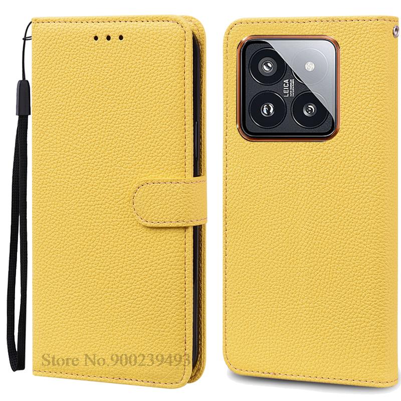 Чехол Mi 14 Mi14 Xiaomi14 Pro для Xiaomi 14, кожаный чехол-кошелек, флип-чехол для Xiaomi 14 Pro, чехол-коробка для Xiaomi Mi 14, чехлы