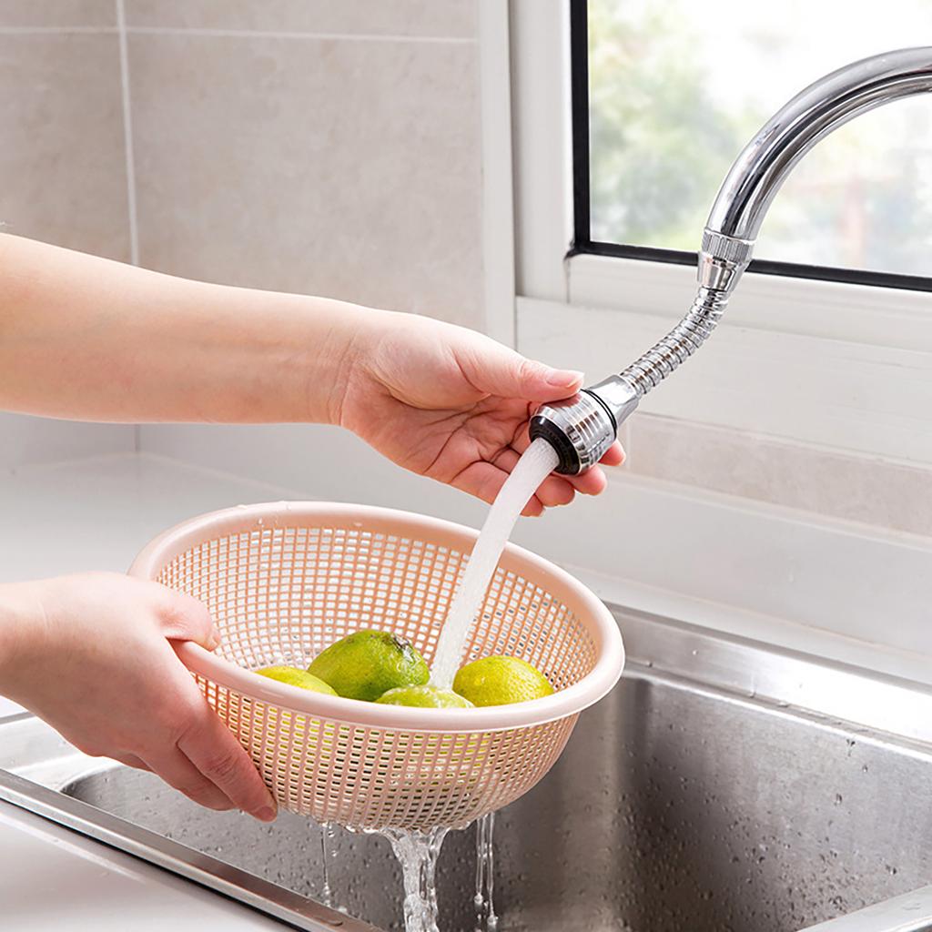 Kitchen Stainless Steel Faucet Nozzle Water-saving Device, Extended Rotary Extender and Accessories
