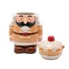 Santa & Friends Ceramic Gingerbread Nutcracker Treat Jar