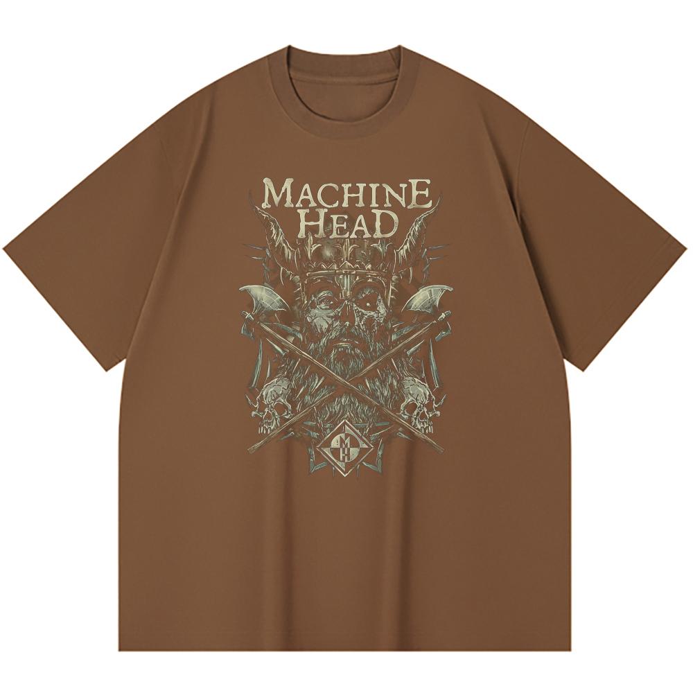 Хлопковая футболка плотностью 230 г/м² 100% Хлопок Heavy Metal Футболка с принтом рок-группы Популярная музыка Унисекс Тяжелая хлопковая футболка