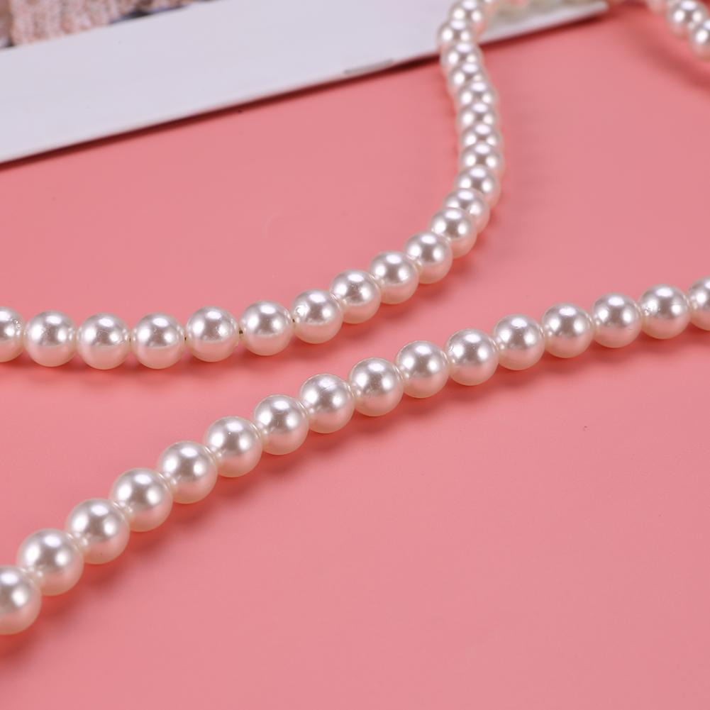 AU Pearl Strap for Handbag Purse Belt Handle Replacement Chain Women Shoulder St