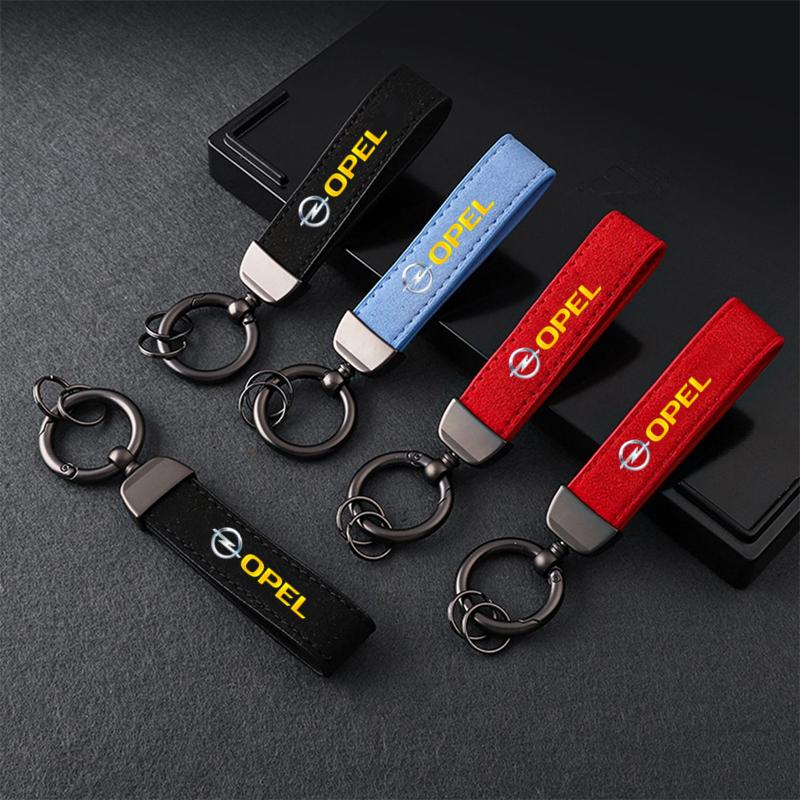 1pcs Leather Car Styling Badge Pendant 4s Shop Gifts Auto keychain For opel insignia astra j h g corsa d zafira b