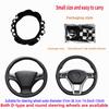 Плюшевая клетчатая накладка на руль без внутреннего кольца, удобная, теплая, мягкая, автомобильные принадлежности для интерьера, подходит для 37-38 см