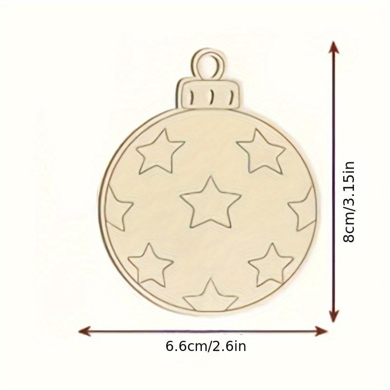 8/16pcs Creative Wooden Christmas Ornaments, DIY Painting Crafts - 4 Designs with Twine Rope Decoration. Christmas Ornaments