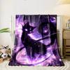 Purple Galaxy Themed Black Cat Blanket bedroom Blanket for Livingroom Couch lunch break Soft throw for Friend's festival Gift