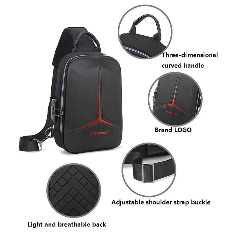 Мужская и женская многофункциональная противоугонная сумка через плечо с USB-портом, водонепроницаемая дорожная сумка-слинг, сумка-мессенджер, нагрудная сумка для мужчин
