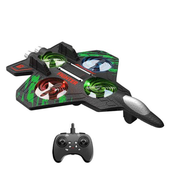 Игрушка самолет на радиоуправлении, трюковое вращение на 360 градусов, светодиодные огни, ударопрочный, истребитель на радиоуправлении, для детей, взрослых, начинающих, модель самолета на радиоуправлении