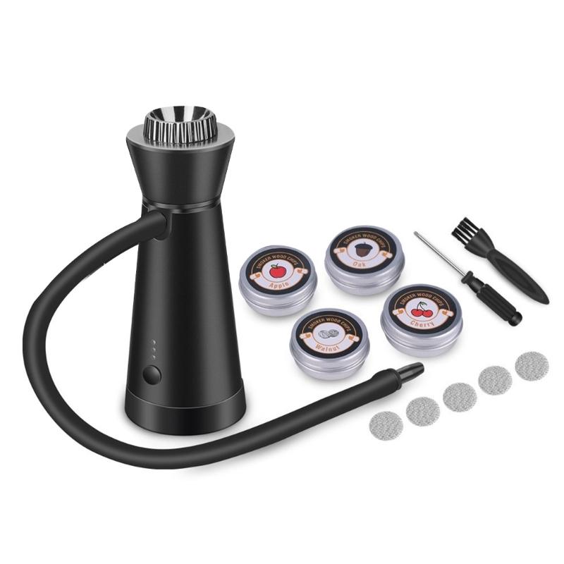 Портативный инфузер-коптильня с щепой Дымовой ароматизатор Инфузер-пистолет с щепой для кухни, барбекю, коктейлей