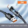 NNBILI 240 В Нейлоновый USB A на Type C Кабель Super Fast Charging Для Samsung S26 Huawei USB C на Type C Для 17 16 Зарядный Шнур