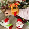 Christmas Glowing Music Patting Circle Santa Claus Elk Bracelet Children Plush Toy Decoration Gift
