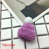 10pcs Cute Christmas Knitted Hat Ornament Mini Knitted Little Beanies Handwoven Decorative Small Hat