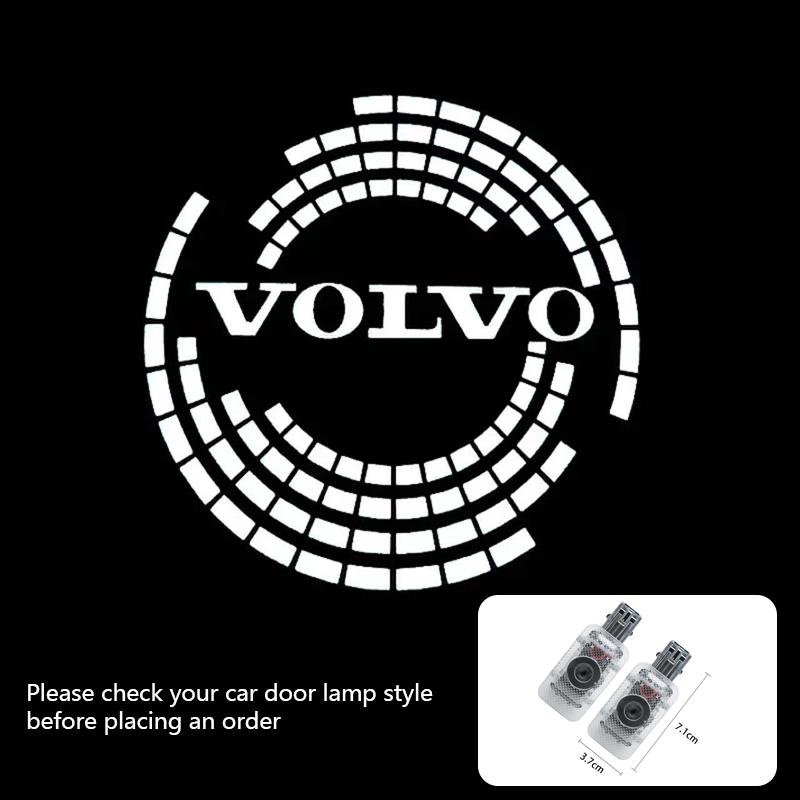 2 шт. Подходит для Volvo V40 V60 V90 XC40 XC60 XC90 S60 S90, светодиодная лампа приветствия для автомобиля, проектор логотипа, лампа-призрак, автозапчасти, декорация.