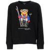 Polo Ralph Lauren Letter Bear Pattern Printed Crew Neck Pullover Long Sleeve Sweatshirt Kids Sweatshirt Black 313877968-001