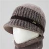Hat Female Season Mom Grandma Rabbit Hair Thermal Basin Hat Fleece Thickened Old Lady Wool Hat