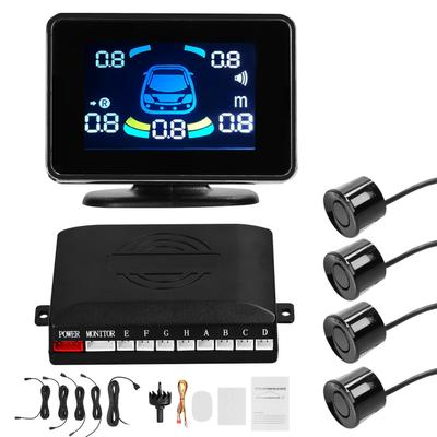 Датчик парковки автомобиля, радар заднего хода, передняя и задняя поддержка, звуковое предупреждение, зуммер, без звука с 4