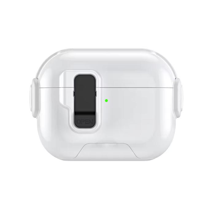 Для AirPods 4 Новый Однотонный Замок Переключатель TPU PC Ударопрочный Защитный Чехол-Крышка для Наушников с Подставкой Для Apple AirPods Pro 3 2