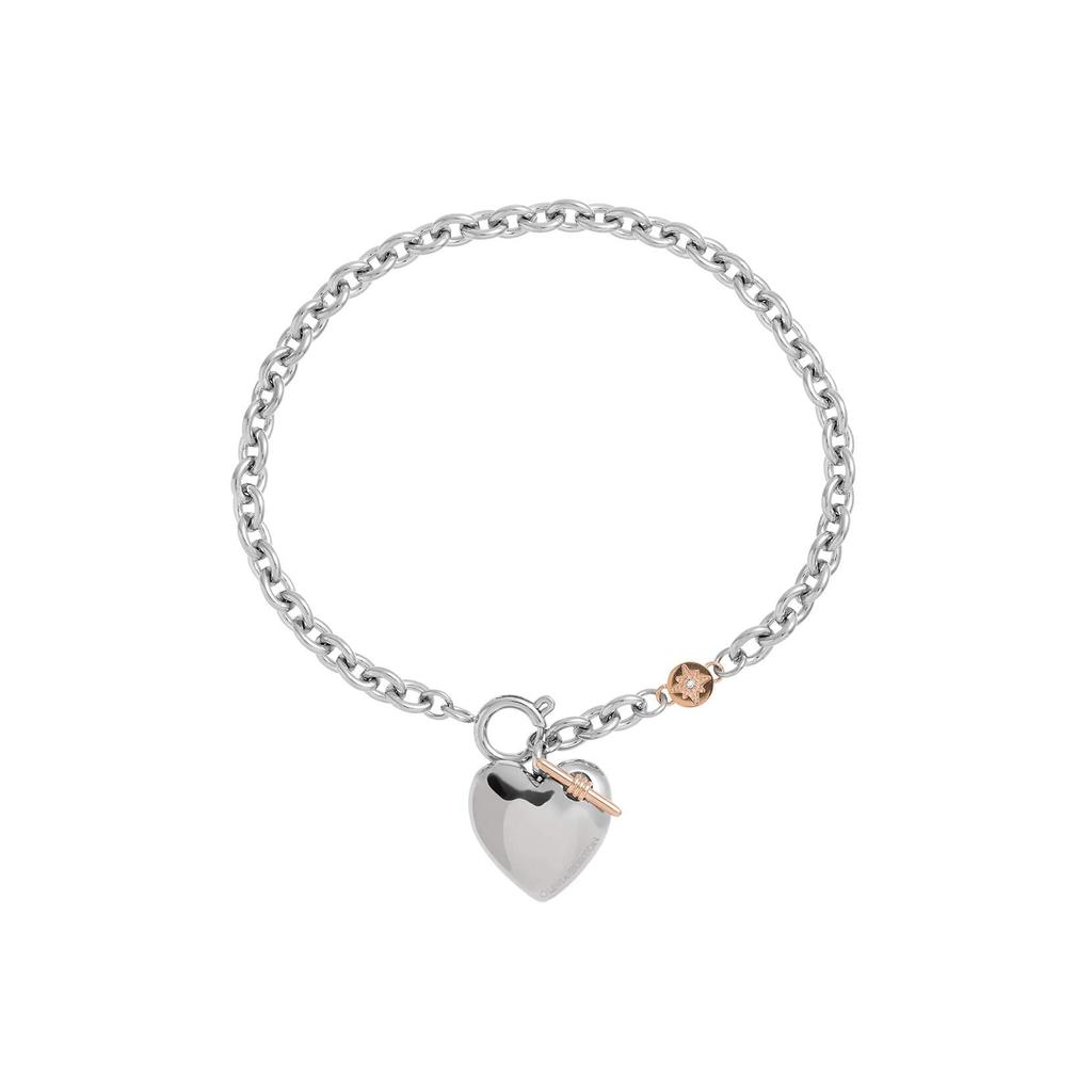 Olivia Burton Classic Knot Heart Silver Bracelet Women's (obj24100035)