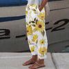Fashion Women's Stretch Waist Casual Comfortable Loose Printed Pants