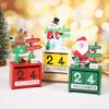 Christmas Calendar Countdown Ornaments, Christmas Snowman Wooden Cartoon Ornaments, Birthday Deer Window Decoration