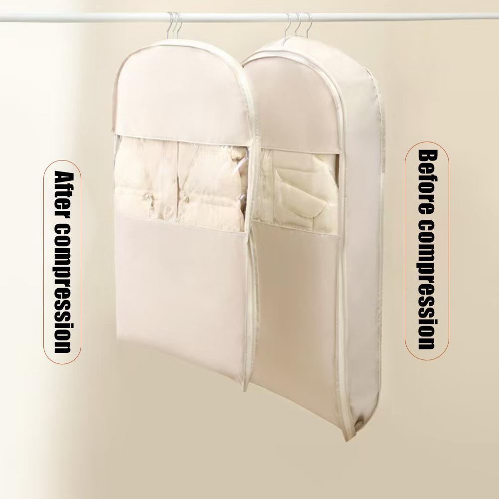 Компактный подвесной чехол для одежды с самокомпрессионной молнией для шкафа, органайзеры для экономии места F0I1