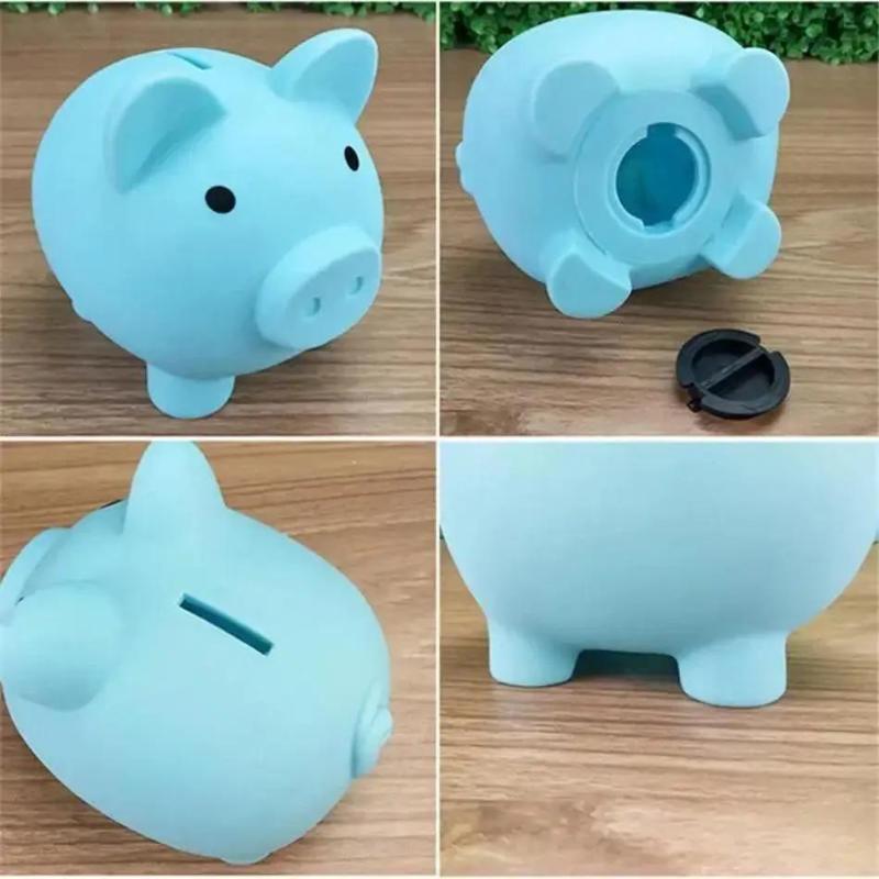New Cartoon Vinyl Piggy Bank Creative Children's Birthday Gift Piggy Bank Cute Plastic Piggy Bank Solid Color Piggy Bank Gift