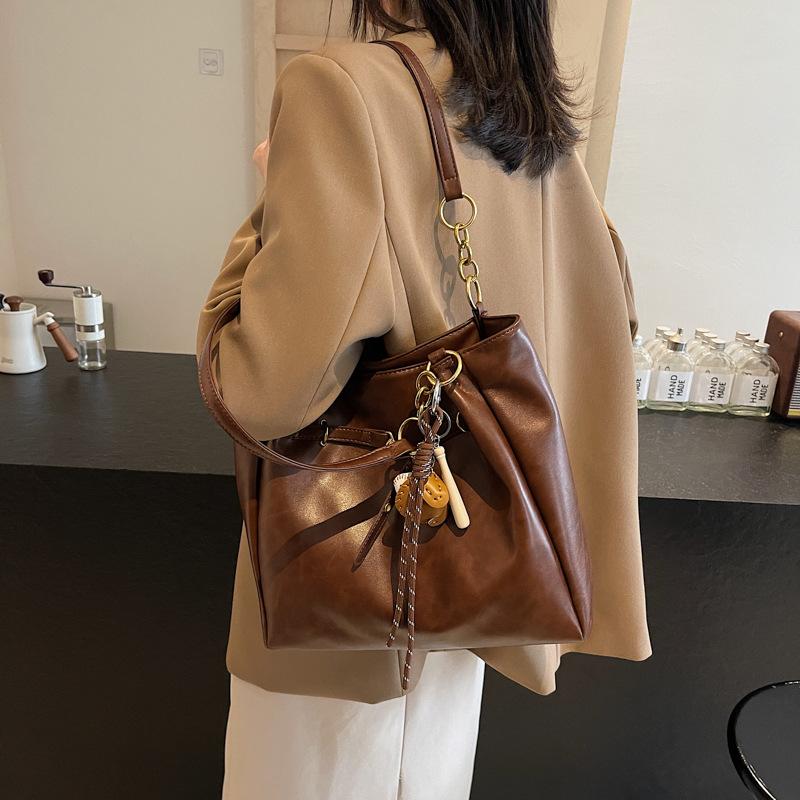 Сумка-тоут в стиле ретро Yadan, большая вместимость, универсальная, простая, подмышечная сумка, повседневная, наплечная сумка High Sense