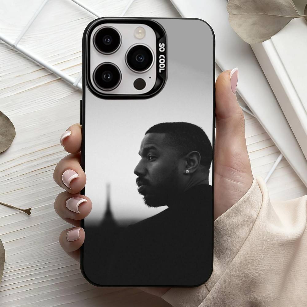 Актеры Оскара М-Майкл Б. Чехол для телефона J-Jordan Для iPhone17,16,15,14,13,12,11 Plus,Pro Max Черный Конфетный Посеребренный Чехол