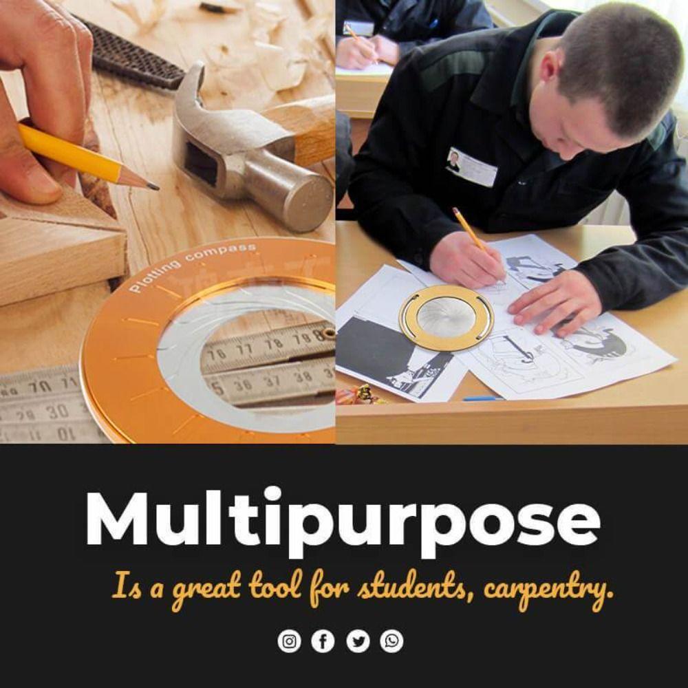 Регулируемая круговая линейка для рисования из нержавеющей стали, круглый циркуль, линейка для растяжки, круглая линейка для измерения