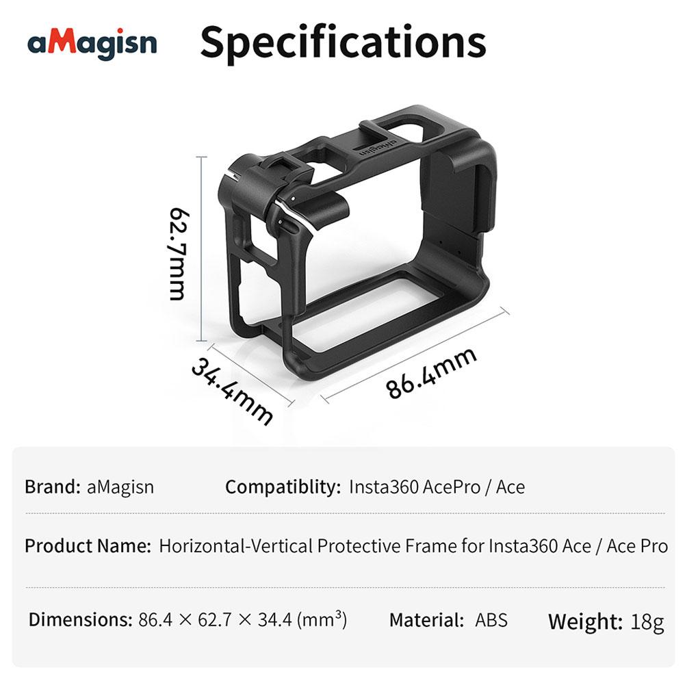 Для Insta360 Ace Pro Rabbit Cage Case Горизонтальная и вертикальная защитная рамка для съемки для Ace Action Camera Защитный чехол