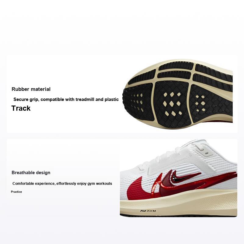 Nike Air Zoom Pegasus 40 Premium Quadruple Swoosh — белые женские кроссовки Team Red Photon-Dust University-Red Multi-Color FB7703-100