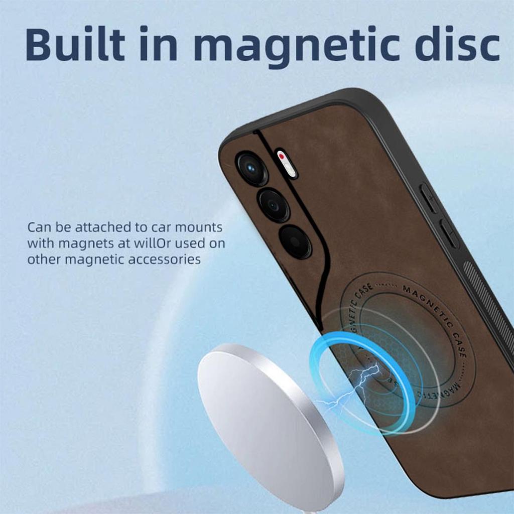 Премиальный чехол из ТПУ с текстурой под ретро-кожу для TECNO CAMON 40 Pro 4G, 40 Pro 5G, противоударный деловой чехол для телефона