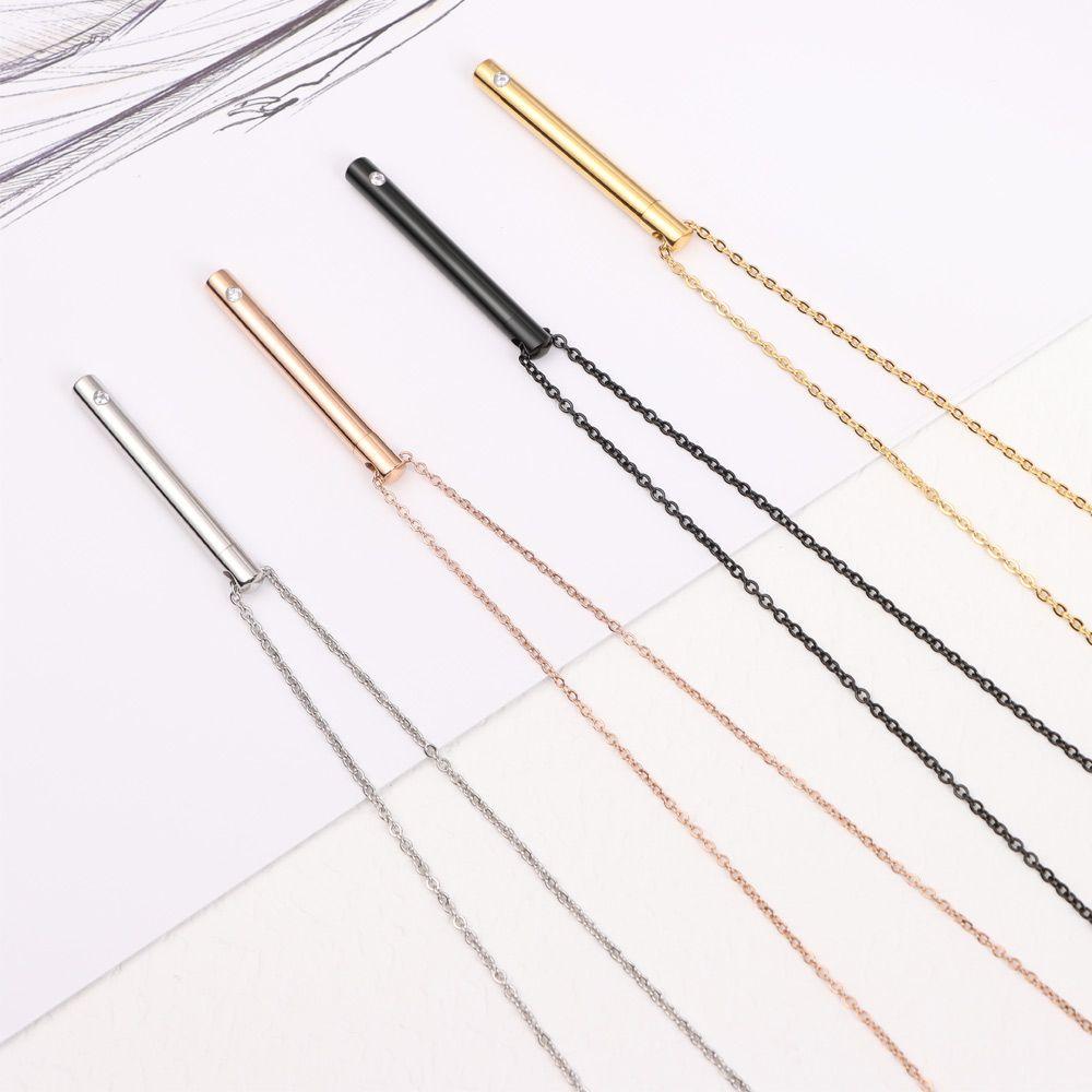 Fashion Lucky Charm Ash Urns Perfume Vial Necklace Aroma Diffuser Long Chain Wishing Bottle Pendant