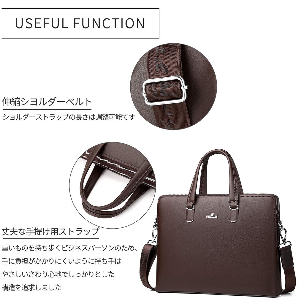 Легкая Деловая Сумка для Поиска Работы Кожаная для Поездок на Работу A4 Большая Фирменная [FSD.WG] Мужская Сумка, Сумка, Сумка, Размер, Вместимость,