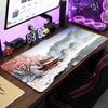 Mouse Pads Landscape Mountain Sunset Cartoon Table Mats Company Mousepad Deskmat Aesthetic Large Gamer NonSlip Mouse Mat