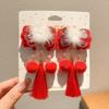 Tassels Japanese Kimono Headwear Bow New Year Bow Hairpin Chinese Tassel Fan Hairpin  Decorations