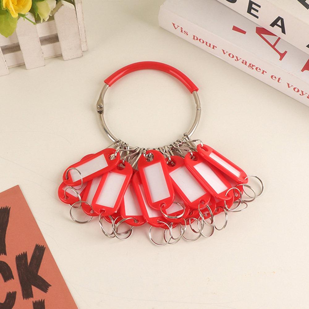 Plastic Key Tags Transparent Window Key Chains New Key Storage Ring  Key Classification