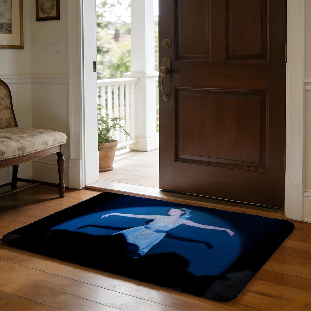 Pearl2022 Horror Film Floor Mat Soft Flannel Absorbent Mat Non-Slip Rug Home Bedroom Bathroom