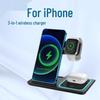 15W Foldable 3-in-1 Wireless Charging Stand for Apple & Android Phones