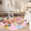 Princesses Round Area Rug Perfect for Living Rooms Balcony Game Room Dining Room Antislip Round Carpet Office home decor Birthday Christmas Gift