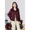 Fashion temperament New autumn and winter cotton-padded clothes Small short lapel splicing High-end outer cotton-padded clothes jacket