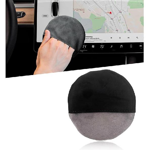 Car Screen Cleaner, 4.72×3.93" Triangle Microfiber Auto Screen Cleaning Pad, Foldable Touch Screen Cleaner Cloth for Vehicle Dashboard LCD Display,