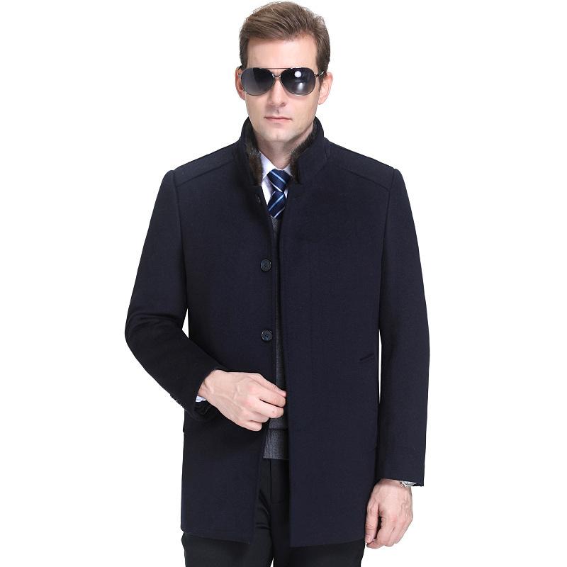 Новое кашемировое пальто для мужчин, средней длины, зимнее, с подкладкой из золотистой норки, шерстяное мужское пальто из шерсти nikon