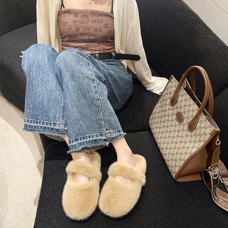 Модные женские тапочки весна/осень с круглым носком на плоской подошве для женщин, туфли без застежек с закрытым носком, модные туфли на платформе однотонного цвета для активного отдыха