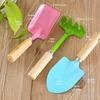 3Pcs Trowel Rake Shovel Children Garden Tool with Wooden Handle Small Shovel Rake Kit  Yard