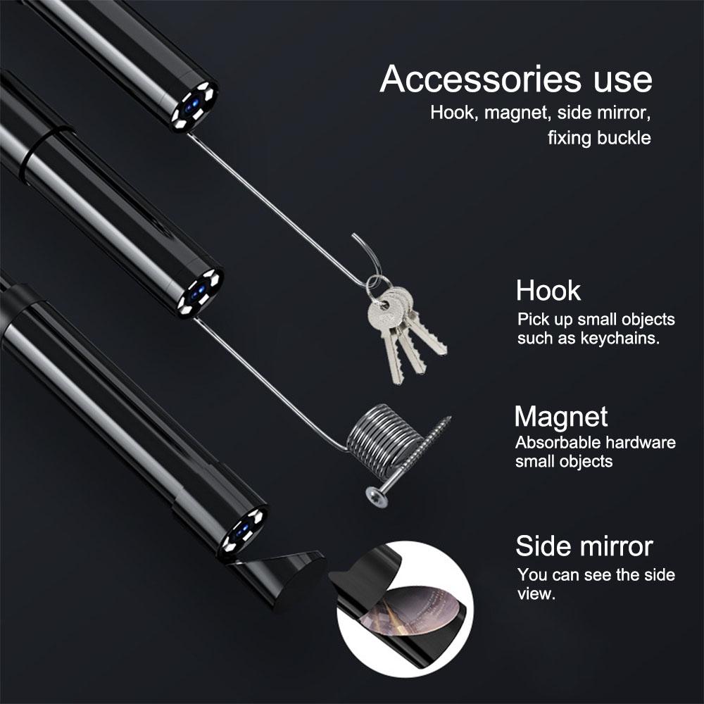 Digital Inspection Endoscope Pipe Sewer Inspection Borescope Camera Repair Tool IP67 Waterproof 2.4 IPS Screen