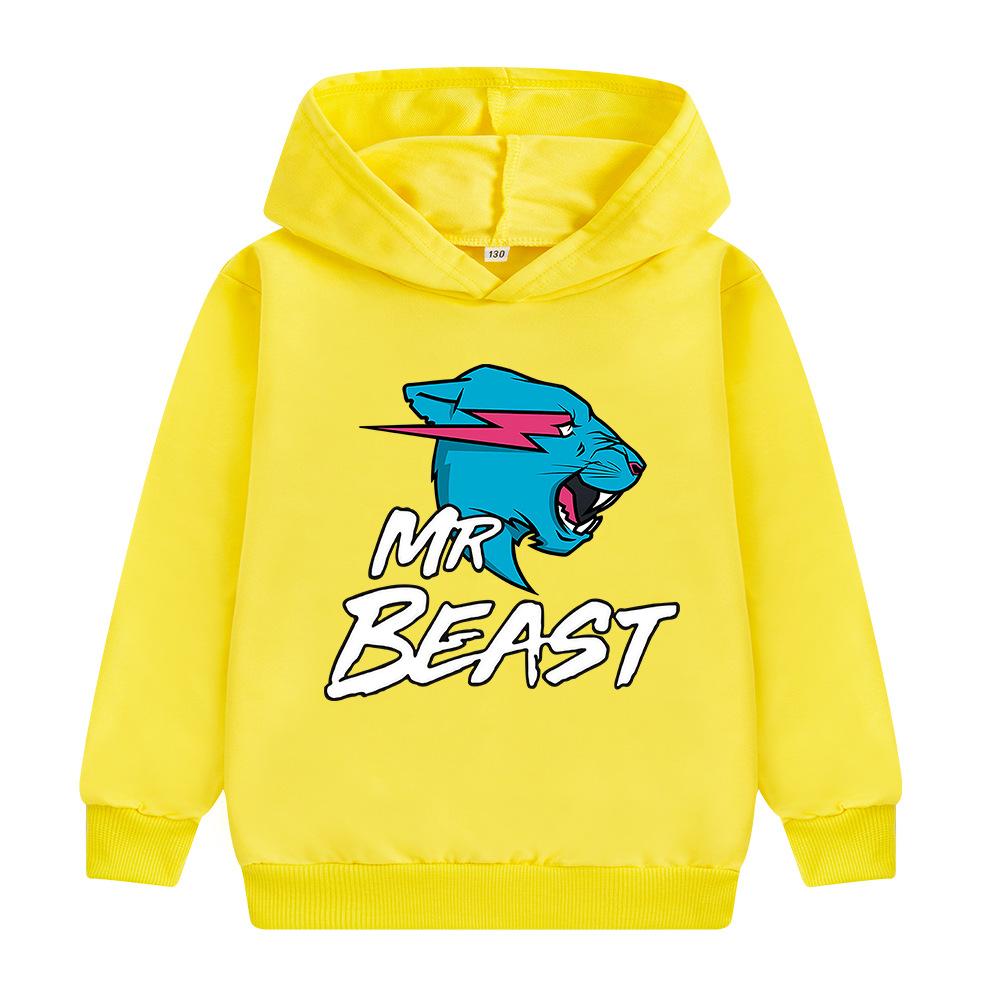Детские худи Mr Beast 3-12 лет Спортивные Повседневные Милые Осень Зима мальчики девочки Теплые Худи пуловер