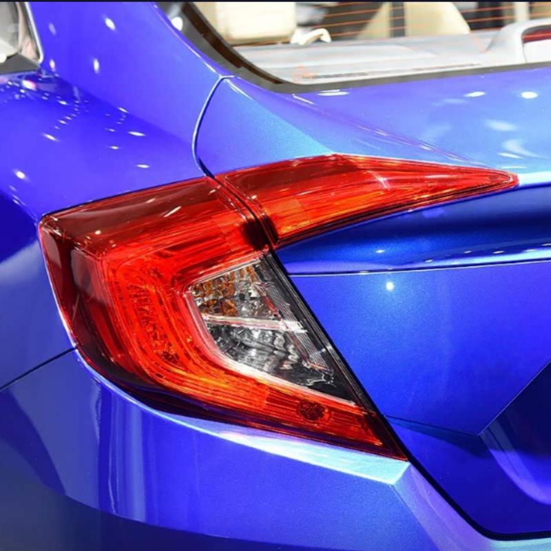 Подходит для Honda Civic 10-го поколения 2016-2020 гг. Красная прозрачная накладка на задний фонарь