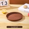 Imitation Bamboo Round Plastic Snack Tray Set